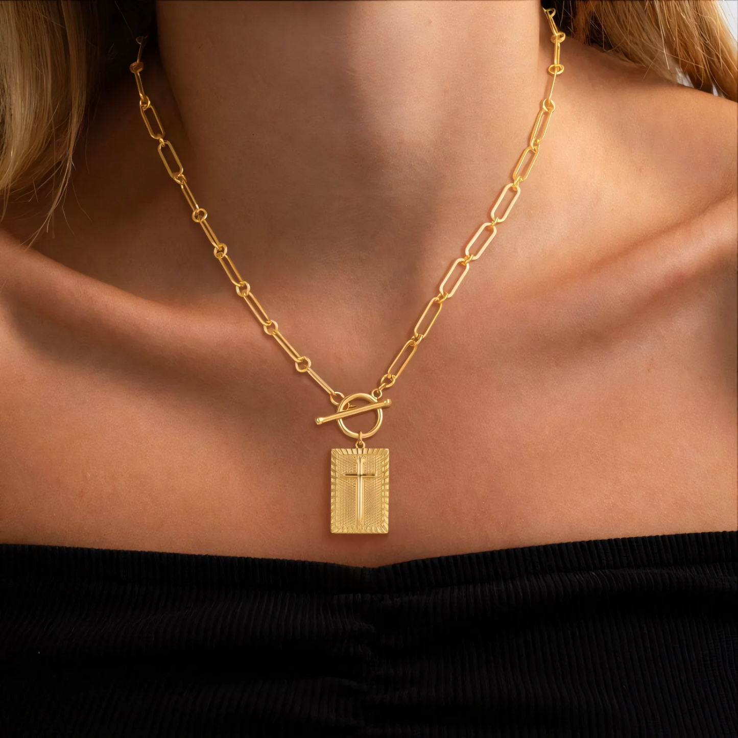 Nail Cross Necklace